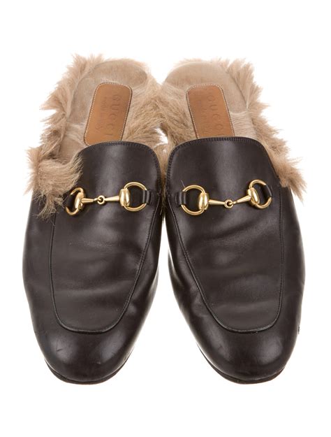 gucci princetown fur men's|princetown horsebit detailed leather slippers.